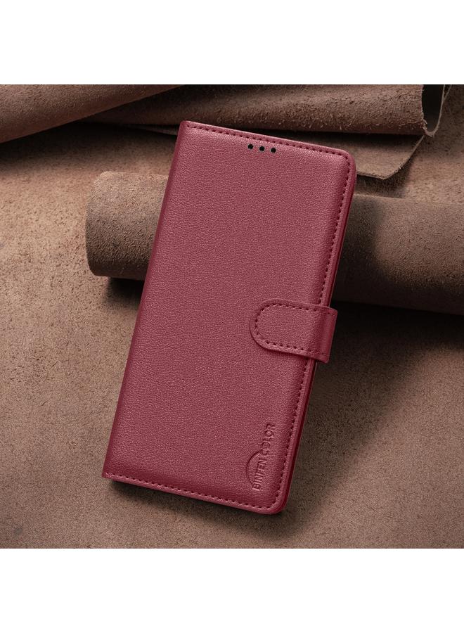 اس-توب جراب هاتف Samsung Galaxy A06 من الجلد المقاوم للسرقة بتقنية RFID وملمس الليتشي - Image 2