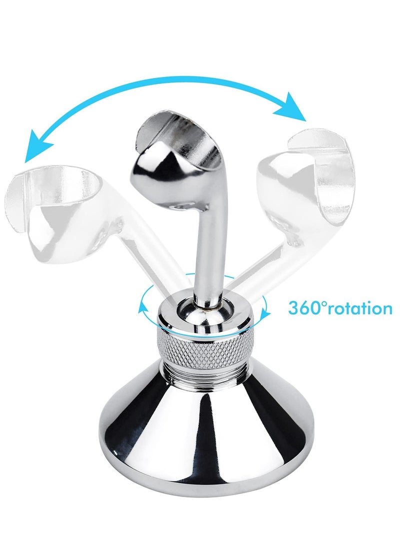 Shower Head Holder, Adjustable Removable Shower Wall Bracket Zinc Alloy Bathroom Shower Wand Wall Mounted Bracket with Screw for Standard Handheld Shower Hose  - Image 4