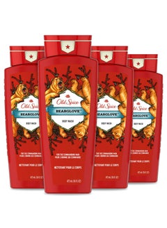 Body Wash for Men by Old Spice Wild Collection Mens Body Wash Bearglove 16 Fl Oz Pack of 4
