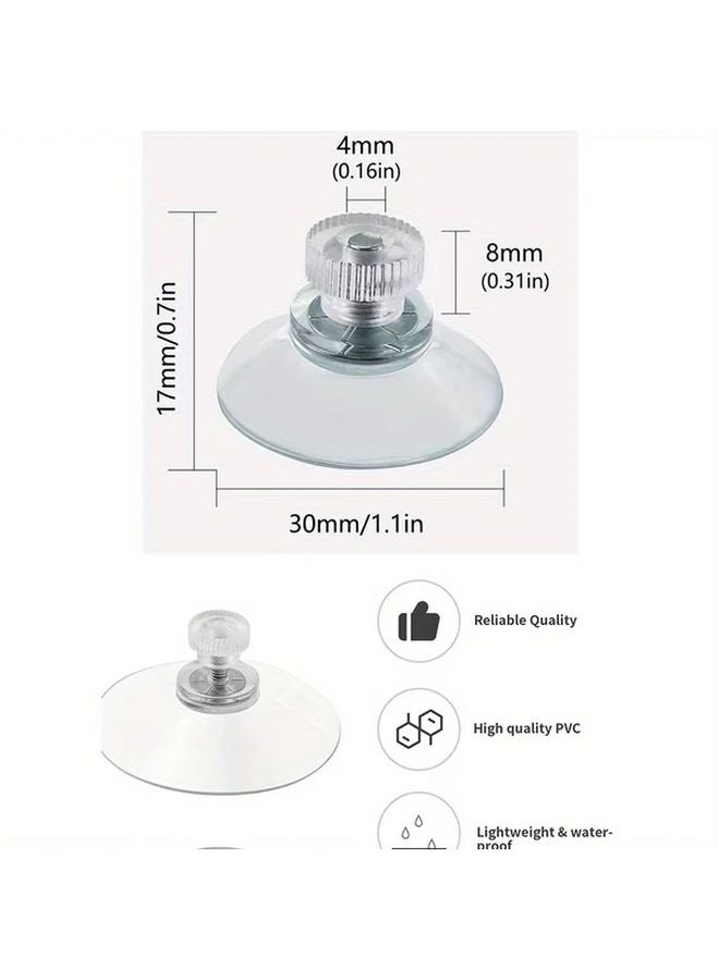 10 قطع من أكواب الشفط PVC الشفافة مع مسامير لخطافات الحمام والمطبخ والمكتب - Image 3