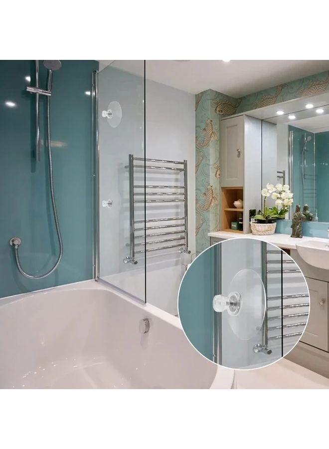 10 قطع من أكواب الشفط PVC الشفافة مع مسامير لخطافات الحمام والمطبخ والمكتب - Image 5