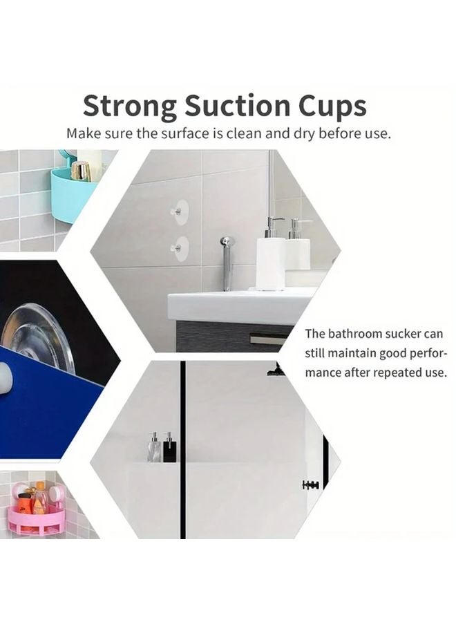 10 قطع من أكواب الشفط PVC الشفافة مع مسامير لخطافات الحمام والمطبخ والمكتب - Image 4