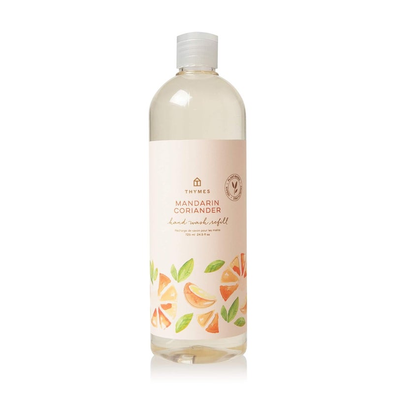 Thymes Mandarin Coriander Hand Wash Refill  Scented Liquid Hand Soap  Nourishing and Lightly Scented Ideal for Daily Cleansing  Warm  Fresh Mandarin Scent  Liquid Hand Soap  245 Fl Oz