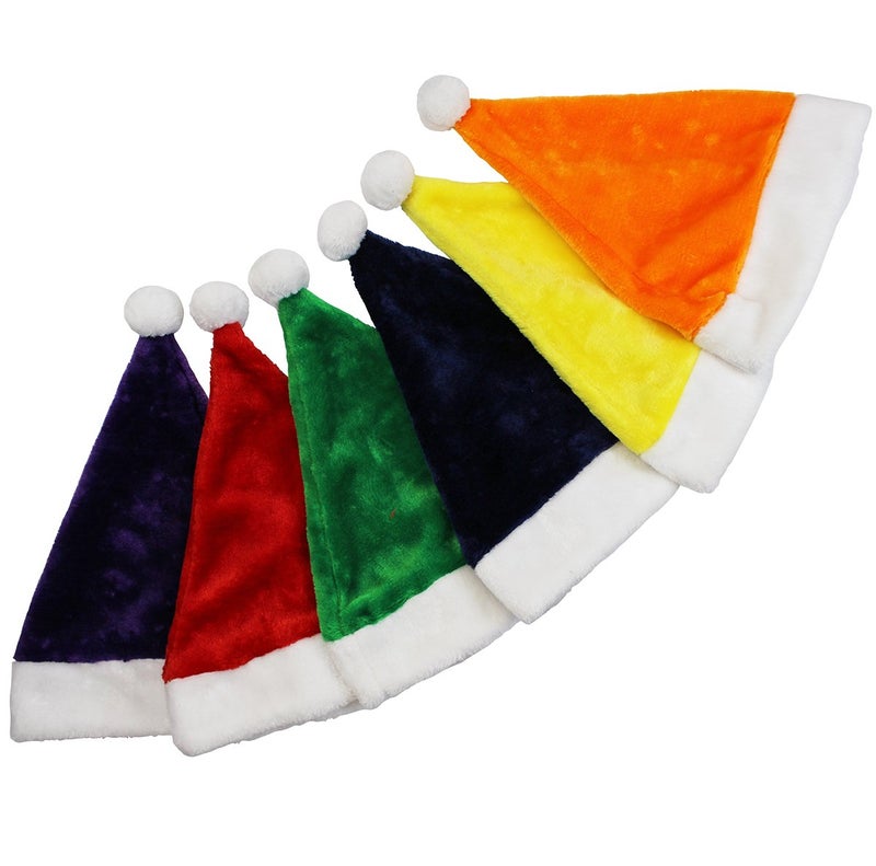 Tigerdoe Dwarf Hats â€“ Gnome Hats â€“ Storybook Character Costumes - Elf Accessories - Santa Hat - Christmas Holiday - Novelty 2 Pack (6 Pack Colorful Santa Hat) - Image 3
