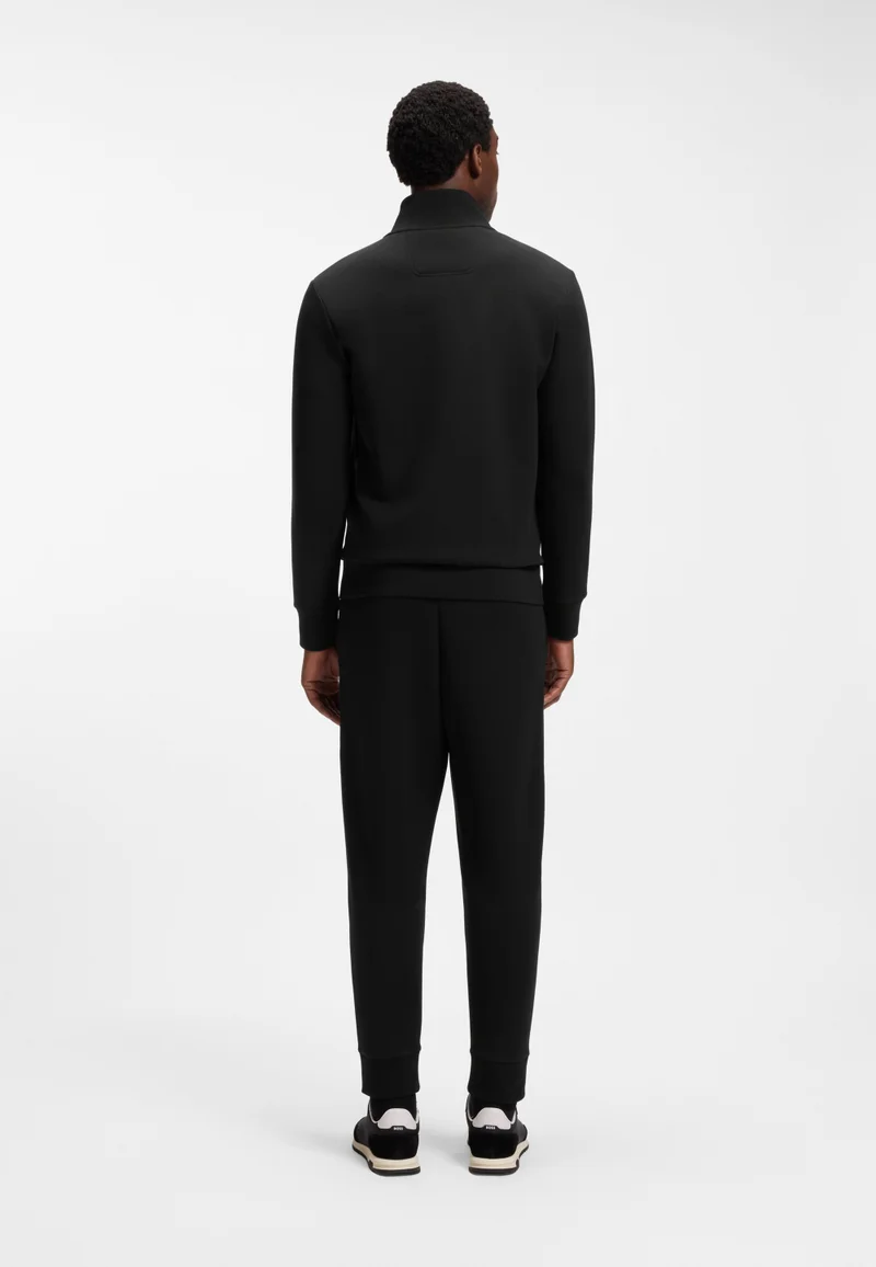 بوس سويت شيرت بسحاب و جيب مخفي من القطن المطاطي