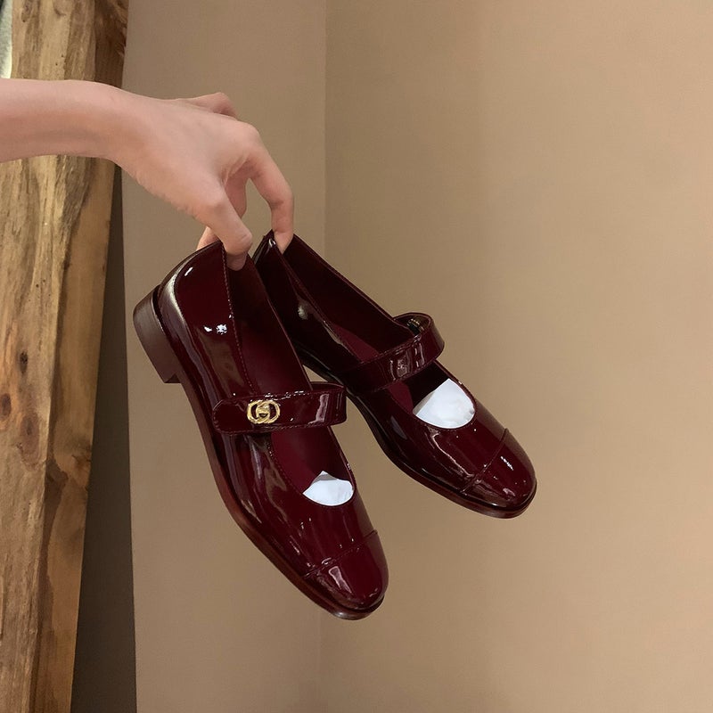 , Same Style As Grape Mom, , Zurich Girl~ Cute Round-Toe Mary Jane Shoes With Thick Heels For Women - Image 4