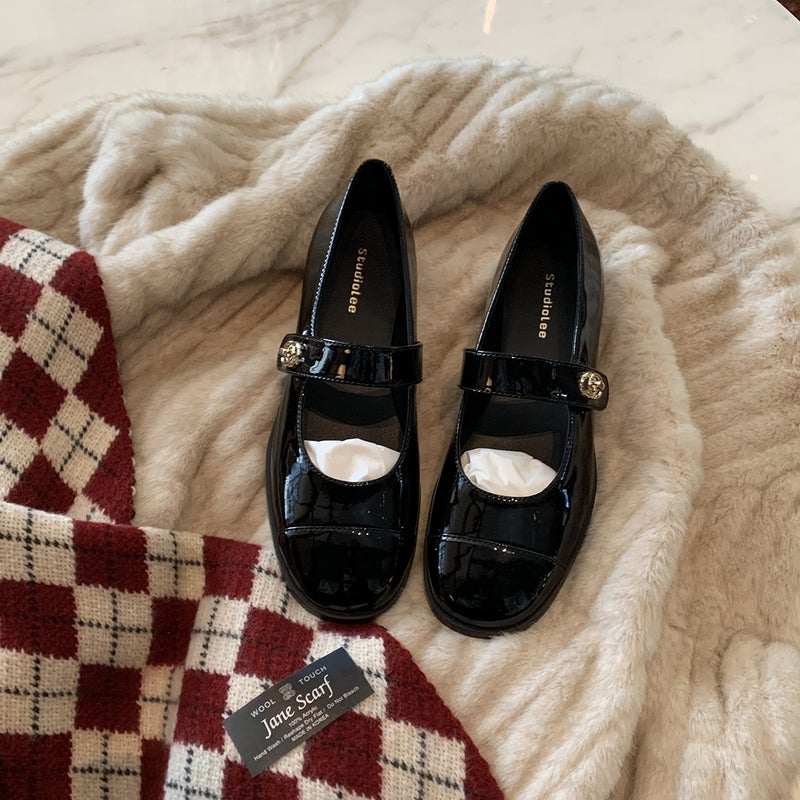 , Same Style As Grape Mom, , Zurich Girl~ Cute Round-Toe Mary Jane Shoes With Thick Heels For Women - Image 2