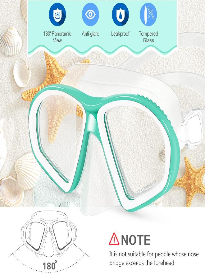 Supertrip Supertrip Kids Swim Goggles, 2 Pack Swim Mask with Nose Cover, Tempered Glass Snorkel Diving Mask for Youth Kids Age 6-14 - Image 3