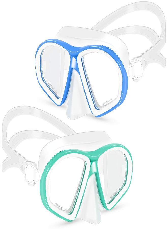 Supertrip Supertrip Kids Swim Goggles, 2 Pack Swim Mask with Nose Cover, Tempered Glass Snorkel Diving Mask for Youth Kids Age 6-14 - Image 5