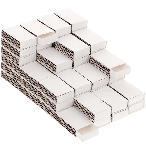 DANHMAO 100 Pack Blank Matches Containers,DIY Match Holder with Double-Sided Striker,Blank Match Storage Boxes for Wedding Baby Shower Tea Party Guests,Matches Box for Decorative(No Matches) - Image 1