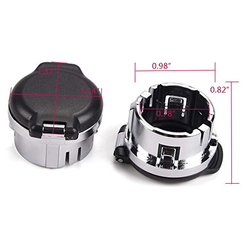 GPLUS غطاء مخرج الطاقة G-PLUS، مثبتات لوحة القيادة، مثبت قابس ولاعة السجائر، متوافق مع 2007-2013 سيلفرادو سييرا تاهو 20983936 25793816 مثبتات لوحة القيادة 12 فولت، 2 قطعة - Image 2