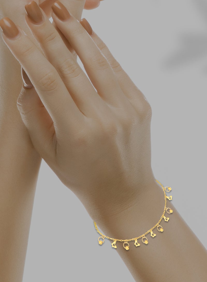 BAFLEH JEWELLERY Wrap Your Love Around Her Wrist – 21K Gold Heart Bracelet  - Image 3