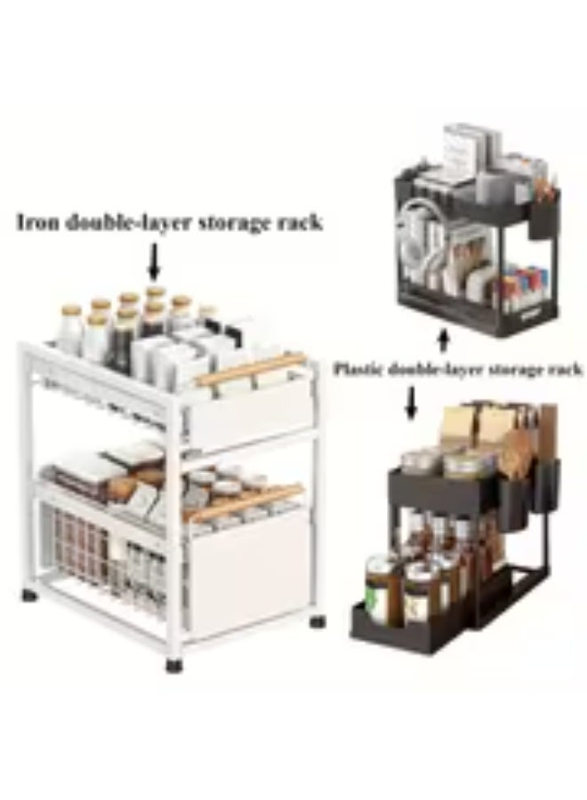 إيروريكس رف تخزين سحّاب متعدد الاستخدامات – منظم للمطبخ والحمام والمكتب والسطح، رف تخزين عملي سهل التنظيف SQ052801-7 - Image 4