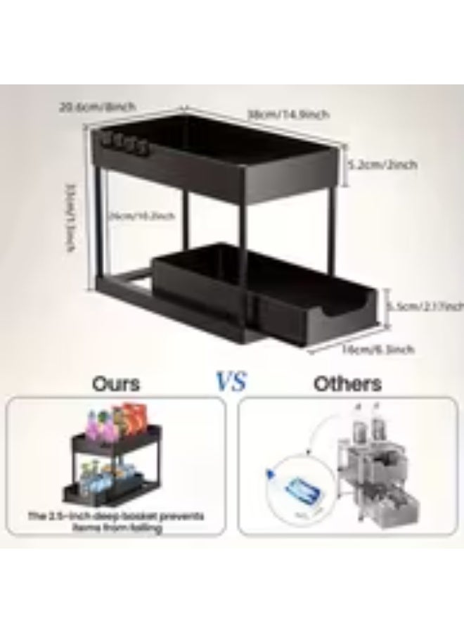 إيروريكس رف تخزين سحّاب متعدد الاستخدامات – منظم للمطبخ والحمام والمكتب والسطح، رف تخزين عملي سهل التنظيف SQ052801-7 - Image 2