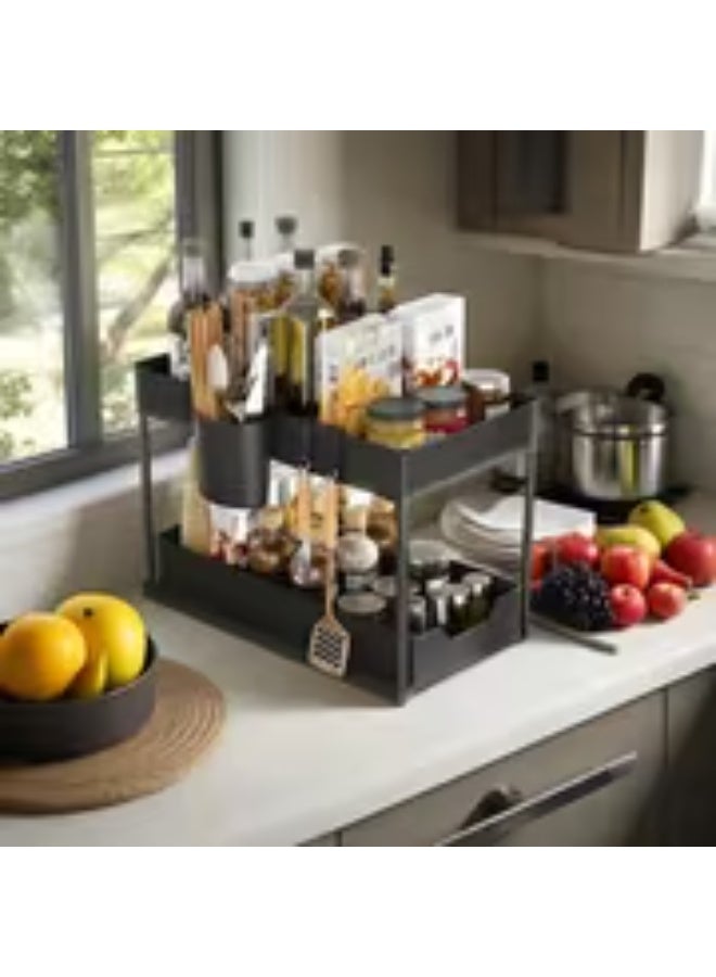 إيروريكس رف تخزين سحّاب متعدد الاستخدامات – منظم للمطبخ والحمام والمكتب والسطح، رف تخزين عملي سهل التنظيف SQ052801-7 - Image 3
