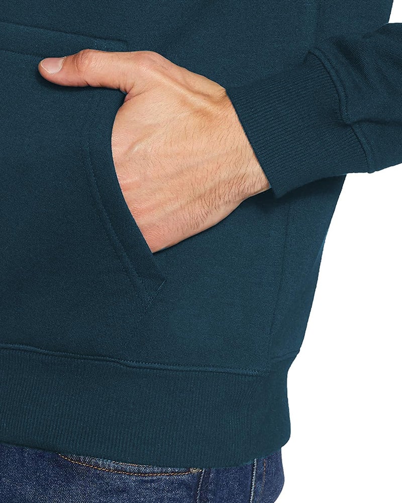 ADRO Men's Cotton Neck Hooded Sweatshirt (H21-M-BVV-SB_Teal_3XL) - Image 3