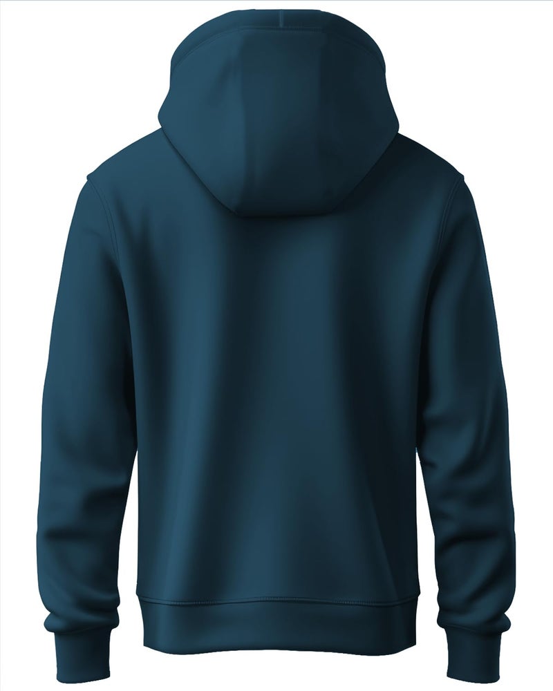 ADRO Men's Cotton Neck Hooded Sweatshirt (H21-M-BVV-SB_Teal_3XL) - Image 2