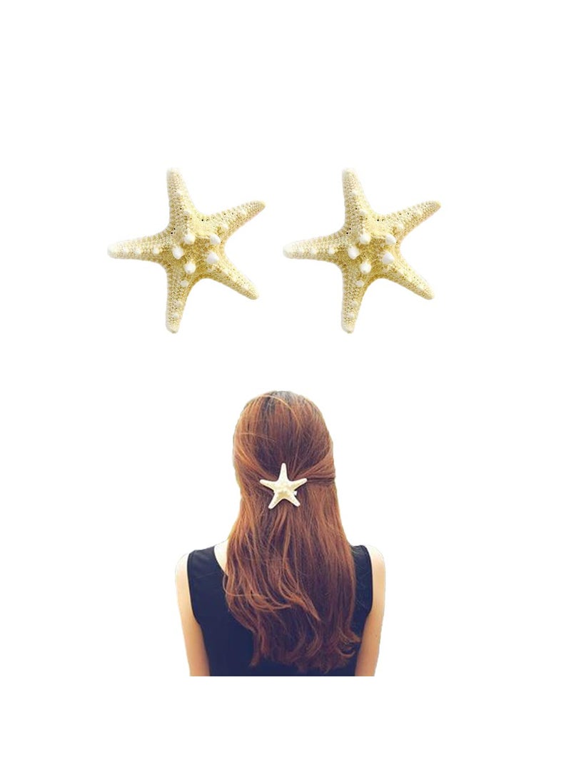 YALLNASL Mermaid Starfish Hair Accessories Seashell Hair Clips Sea Star Headpieces for Women and Girls 