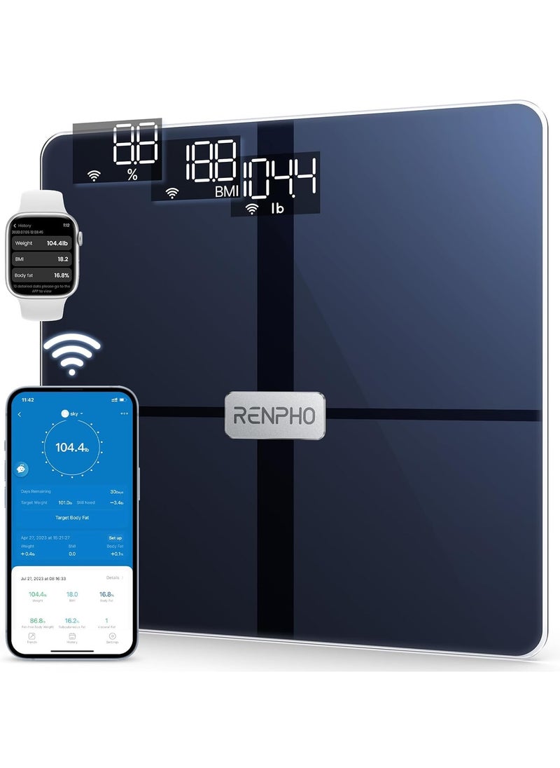 RENPHO RENPHO Bluetooth Wi-Fi Premium Smart Digital Scale Elise Aspire - Black  - Image 1
