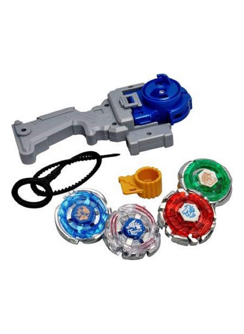 Bae-blade 4D 4 in 1 System Metal Fighters Fury with Metal Fight Ring and Handle Launcher Toy - Multicolor (Color May Vary)