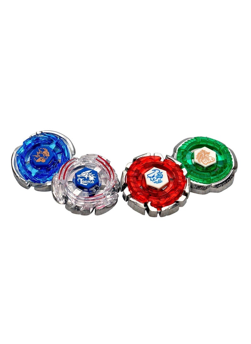 Bae-blade 4D 4 in 1 System Metal Fighters Fury with Metal Fight Ring and Handle Launcher Toy - Multicolor (Color May Vary)