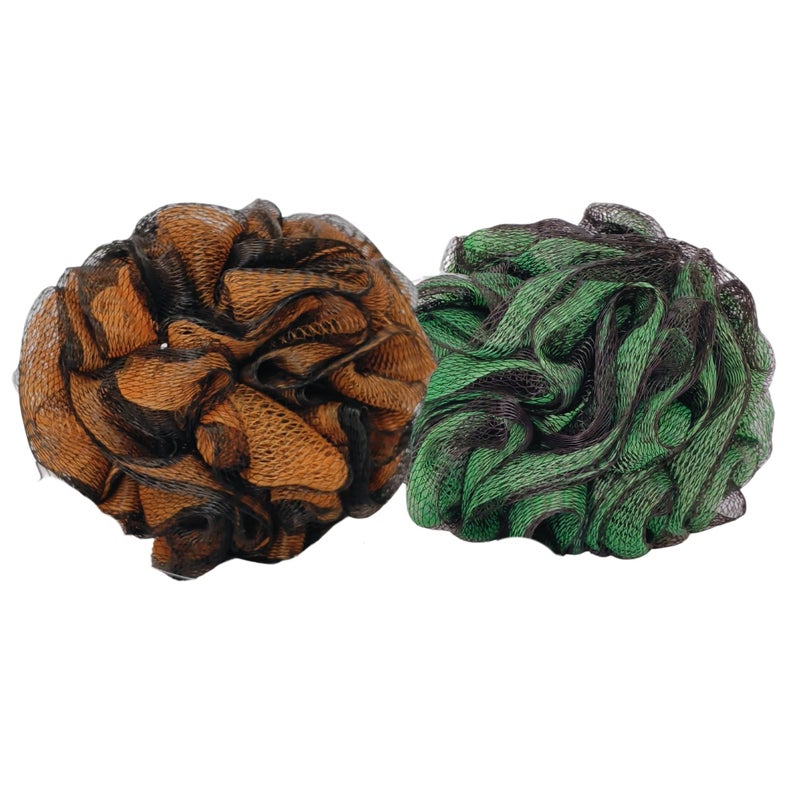 Allure Bathing Sponge Loofah - Pack of 2 L Size Assorted Color Loofah - Image 1