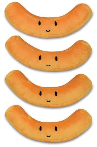 iscream Kraft Macaroni & Cheese 10" x 17" Pillow Set with 4 Plushie Macaroni Mini Pillows - Original Package - Image 3