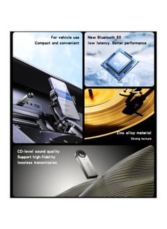 Yesido YAU81 Zinc Alloy Low Latency 8meter Stable Transmission Built-in Microphone Car Bluetooth Receiver  - Image 3
