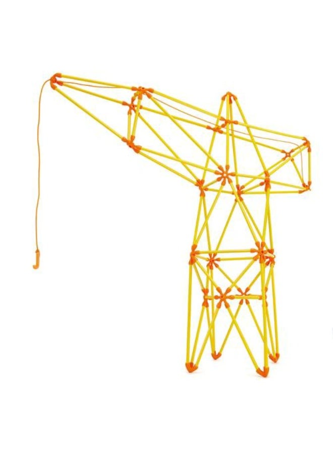 Hape Flexistix Truss Crane Bamboo Construction Kit – 93 Pieces | Build a Working Crane with Hoist or Create Your Own Machines | Eco-Friendly Bamboo STEM Toy for Ages 4+
