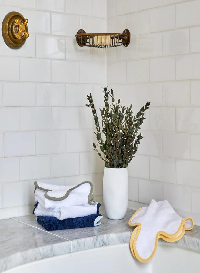 Kassatex Chairish Towels - White/Sage/Hand Towel - Image 3