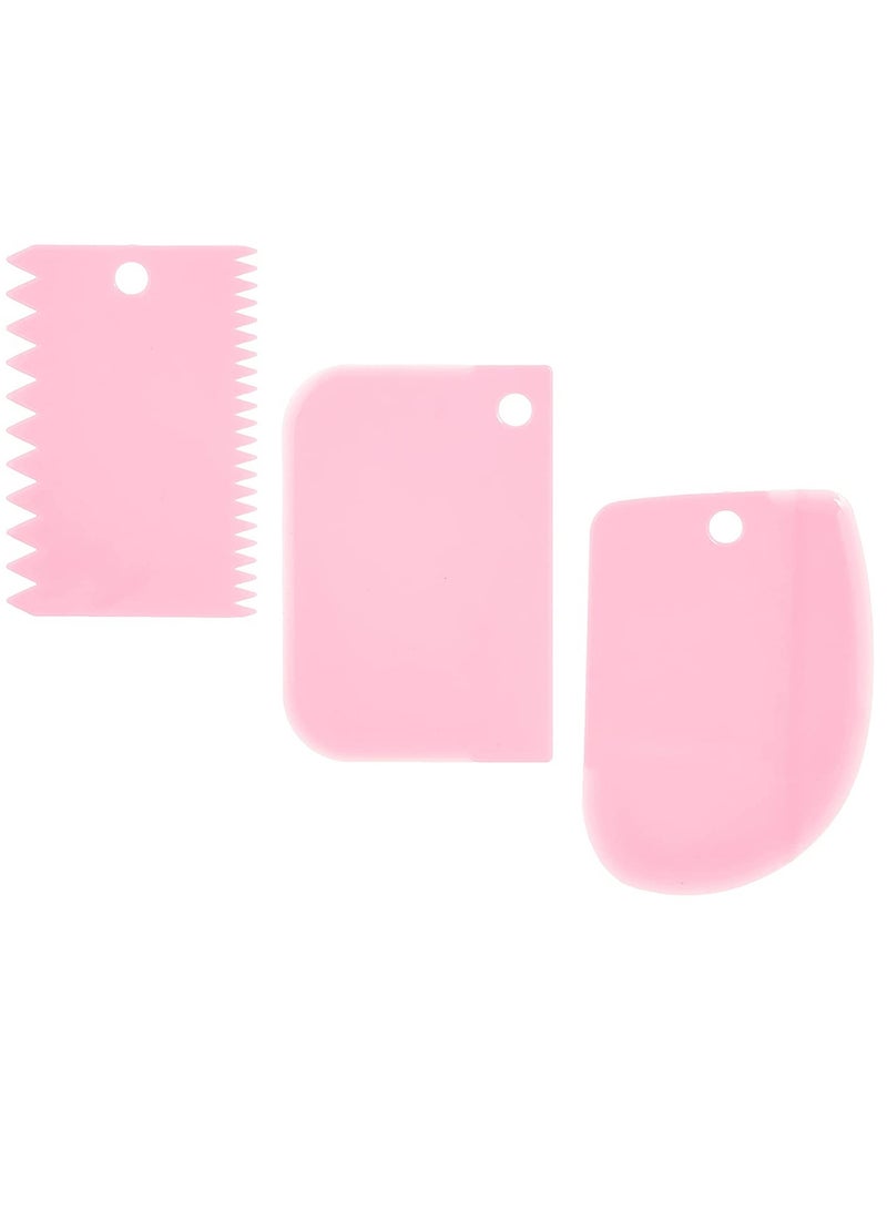 Cool Baby 3-piece Pastry Butter Spatula/Scraper/Cutter/Baking Cake Decorating Tools - PINK - Image 3