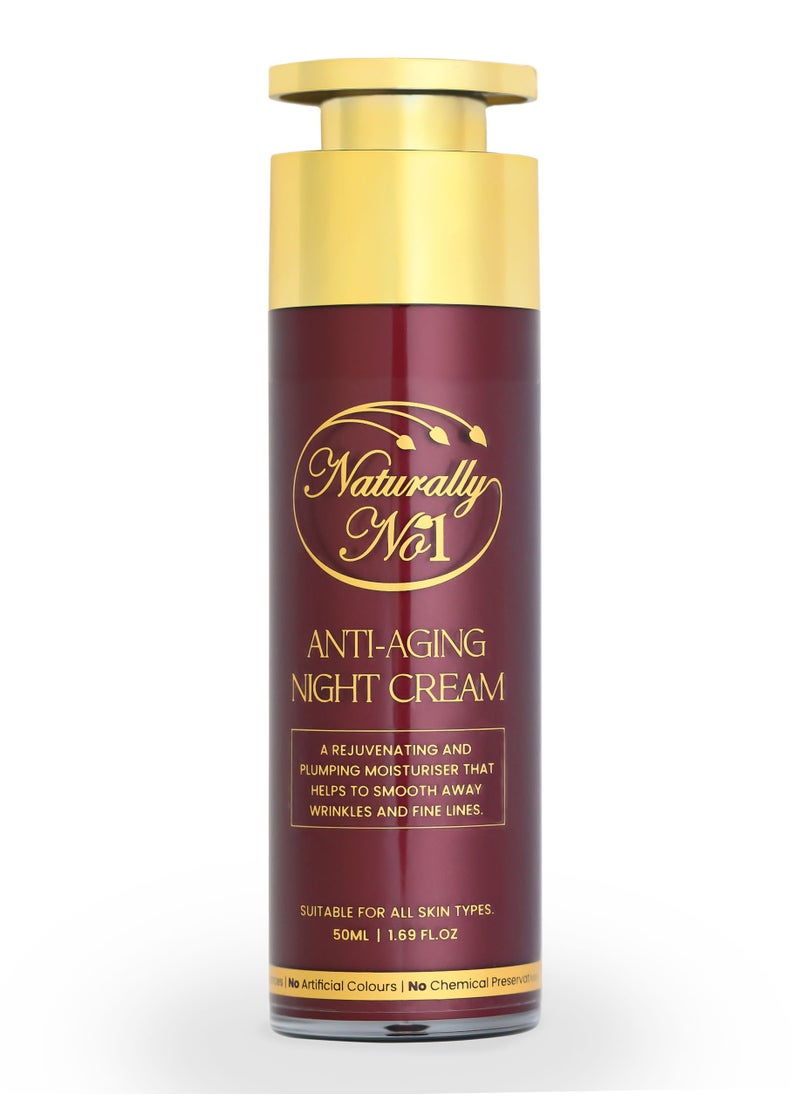 Naturally No1 Naturally No1 Anti-Aging Night Cream Suitable For All Skin Types 50ml/1.69 fl.OZ  - Image 1