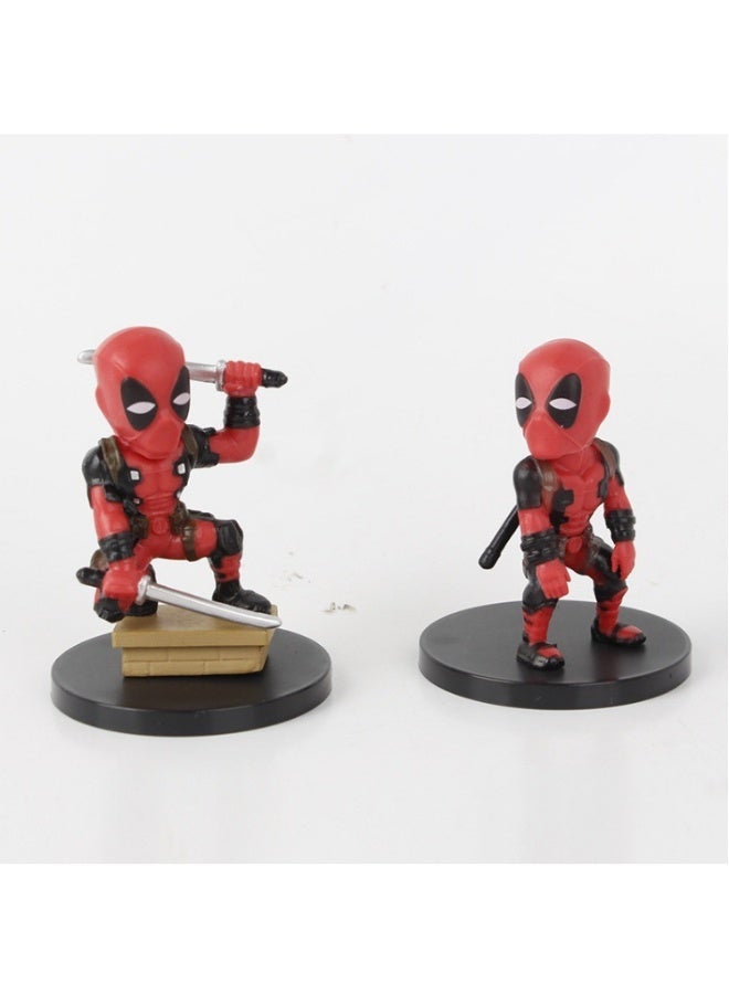 8 قطع X-men Deadpool 7-8 سم مجسم X-men Deadpool 7-8 سم PVC لعبة قابلة للتحصيل - Image 4