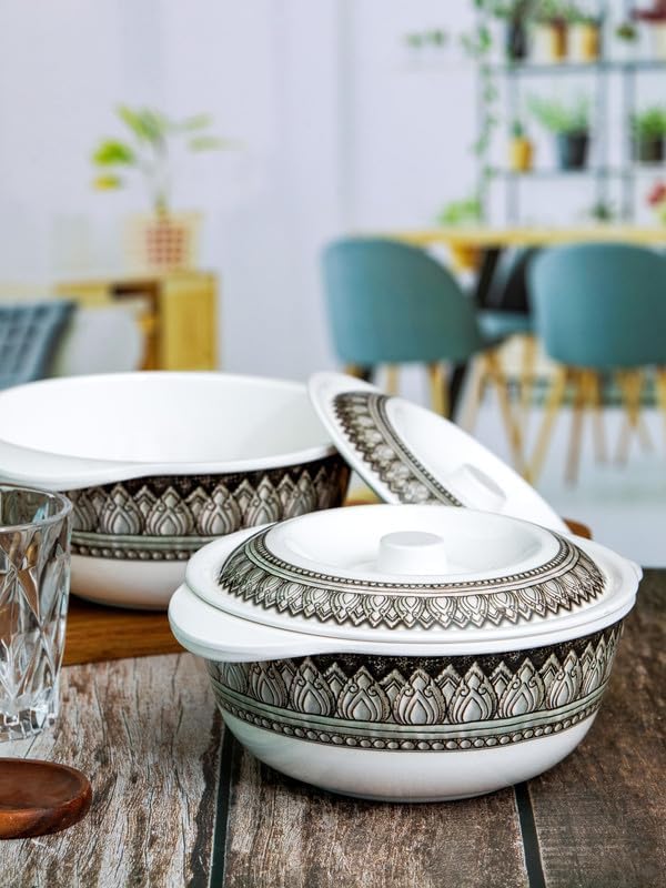 Servewell Serving Casserole with Lid Set 2 2 pc Urmi 19 cm Antique - Image 2