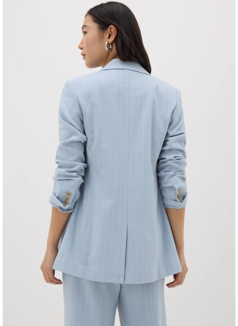 Matalan Et Vous Blue Pinstripe Blazer