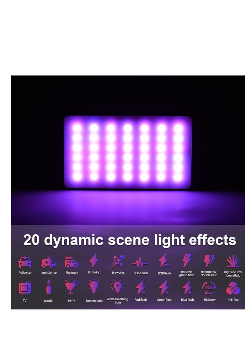 Generic W140 RGB Video Light, Portable LED Camera Light Panel 0-360 Full Color, CRI95+ 2500K-9000K Dimmable 20 Lighting Effects, 3000mAH Rechargeable LED Lighting for Photography, Video Conference, TikTok  - Image 3