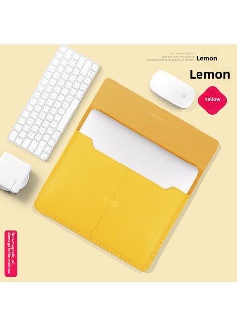 Notebook 15-inch Inner Bag For Huawei Mate 14-inch For Apple Macbook Ultra-thin Storage Bag Computer Bag-Color:Yellow (without Accessories Package)-Applicable Model:11/12 Inches