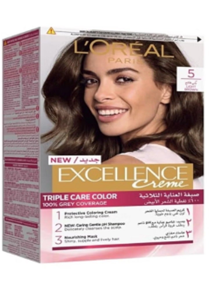 Excellence Crème Hair Color - 5 Light Brown