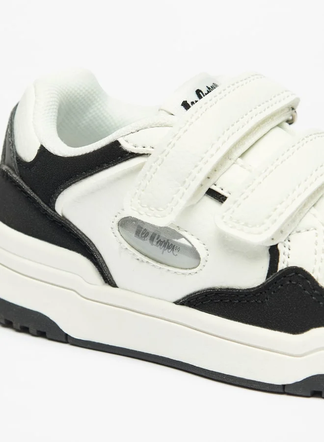 لي كوبر Boys Panelled Sneakers with Hook and Loop Closure