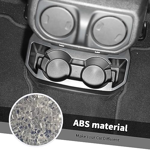 Jimen for JL Rear Cup Holder, Dual Extra Cup Holder Organizer Tray Drink Holder for Back Seat Compatible with Jeep Wrangler JL JLU & Gladiator JT 2018-2025 - Image 4