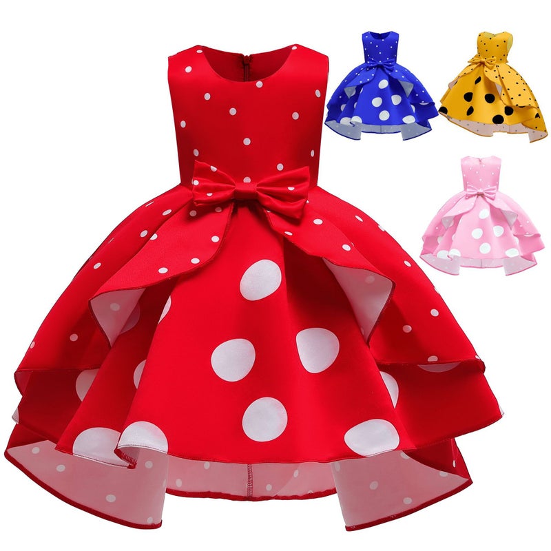 New Children'S Skirt Ins Girls Dress Girl Printed Retro Princess Skirt Small And Medium-Sized Children'S Dress Skirt - Image 2