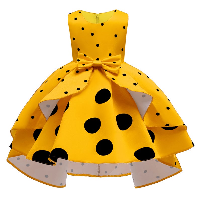 New Children'S Skirt Ins Girls Dress Girl Printed Retro Princess Skirt Small And Medium-Sized Children'S Dress Skirt - Image 3