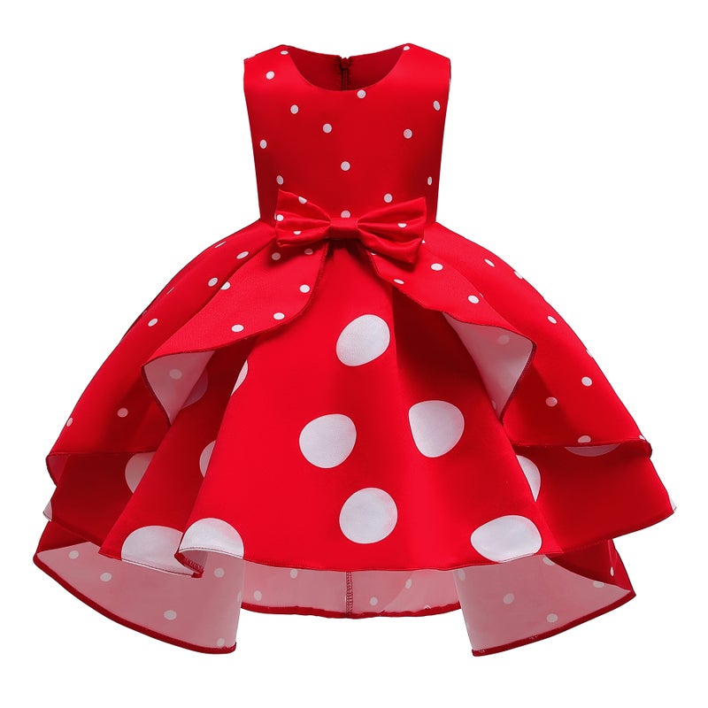 New Children'S Skirt Ins Girls Dress Girl Printed Retro Princess Skirt Small And Medium-Sized Children'S Dress Skirt - Image 5
