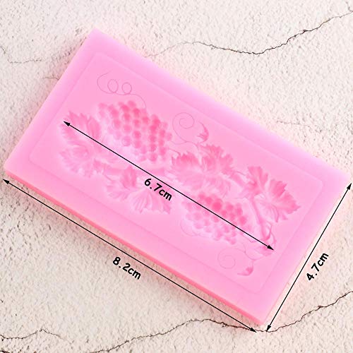Seedomes 1pc Lovely Grape Leaves Silicone Mold for DIY Handmade Ice Cream Cupcake Cake Topper Decoration Jelly Shots Soap Mould Candy Gum Paste Crystal Pudding Ice Cube Chocolate Fondant Mold Desserts - Image 2