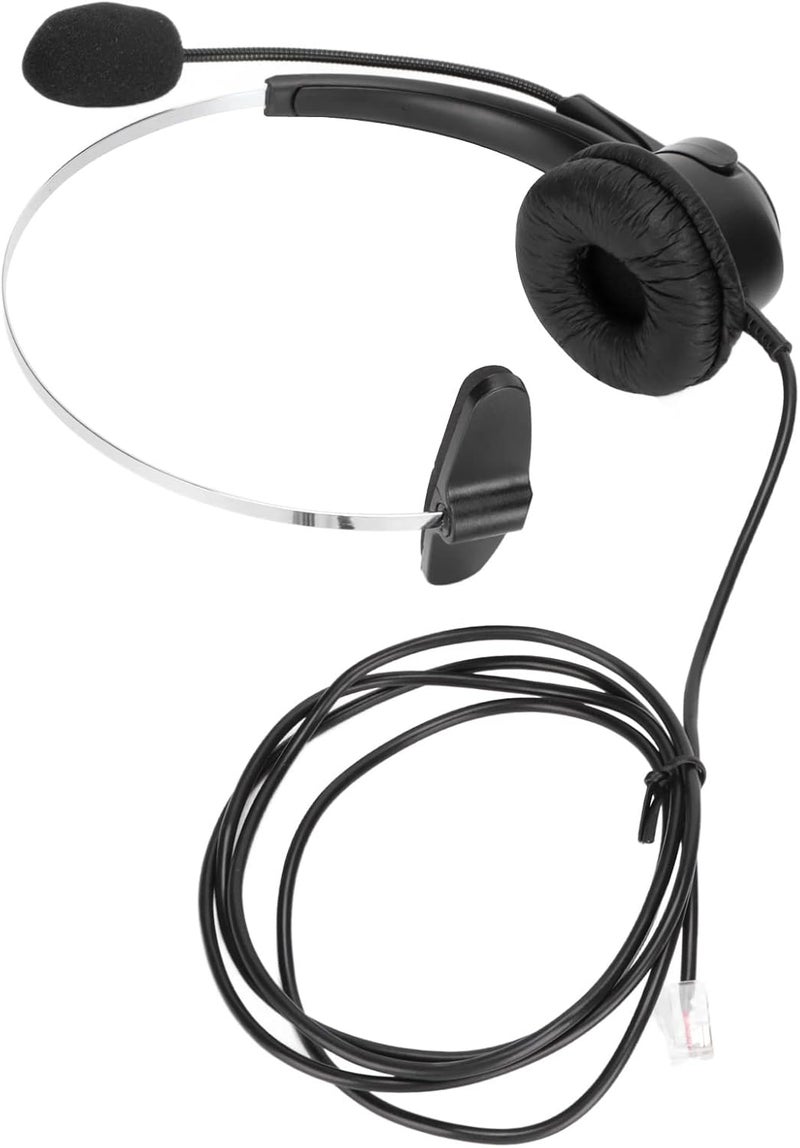 RJ9 Telephone Headset with 330° Adjustable Noise - Canceling Mic, Wired Office Landline Headset for Call Center Home Use, Lightweight Comfort Fit with Soft Ear Cushions - Image 2