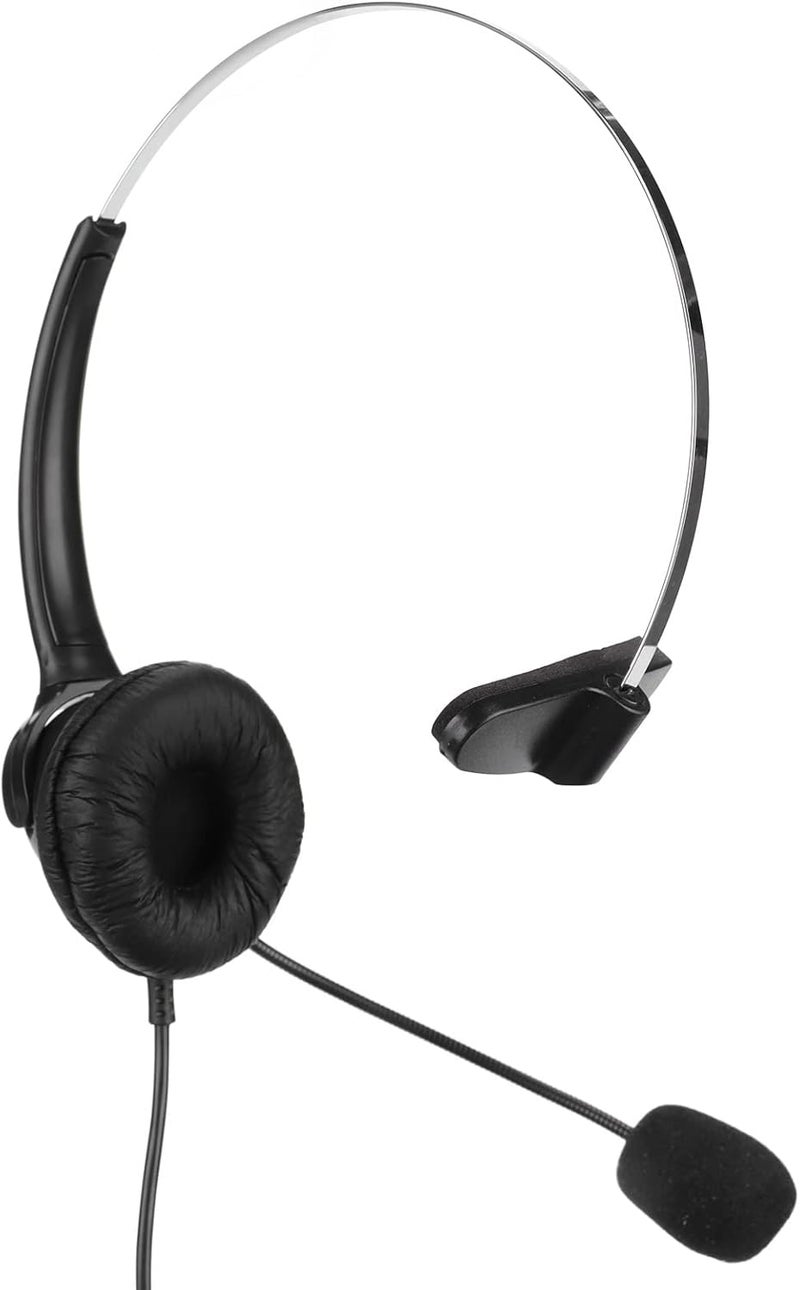 RJ9 Telephone Headset with 330° Adjustable Noise - Canceling Mic, Wired Office Landline Headset for Call Center Home Use, Lightweight Comfort Fit with Soft Ear Cushions - Image 3