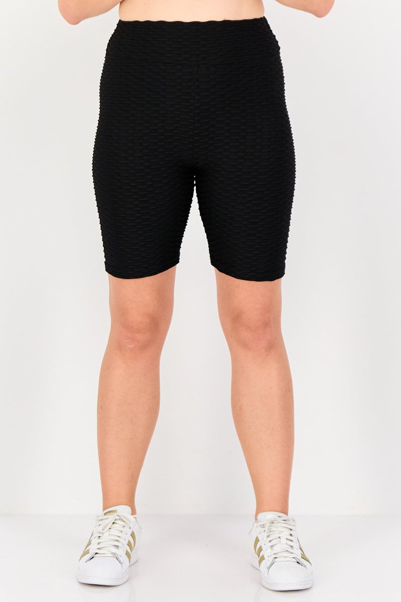 FOREVER 21 Women Sportswear Fit Biker Shorts, Black - Image 1