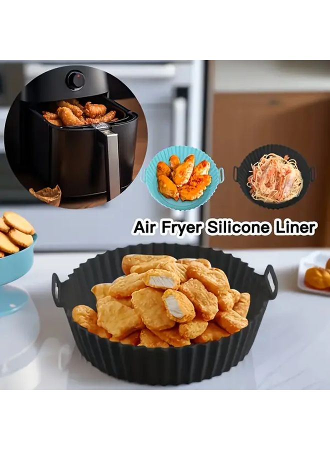 Pink Silicone Air Fryer Liners Non Stick Easy Clean Baking Roasting Microwave Cooking Accessories - Image 4