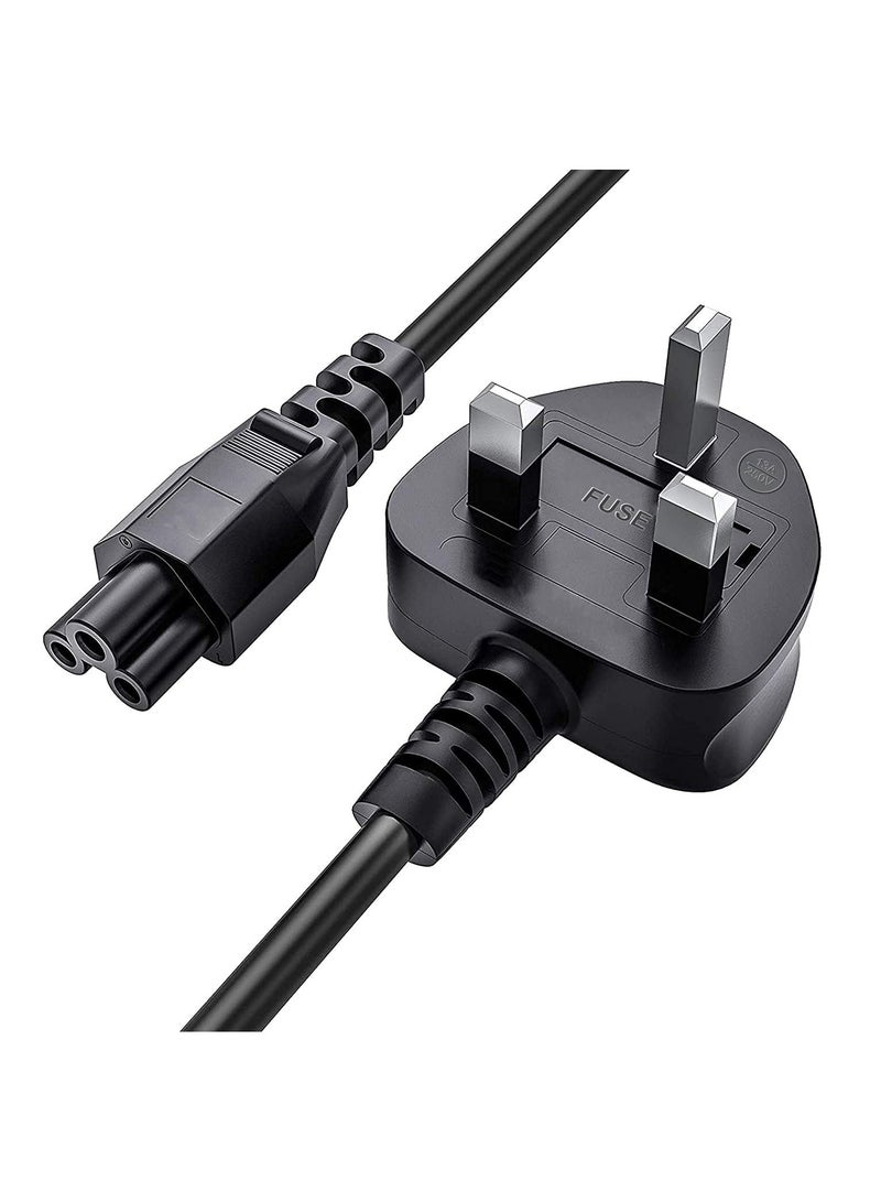 Wirecom 1.8m 3-Pin UK Laptop Power Cable 13A 250V with Fuse - Black