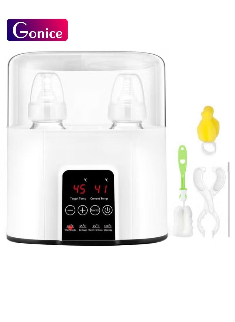 Gonice Baby Bottle Warmer Milk Formula Baby Food Heater And Steam Sterilizer With Cleaning Brush 